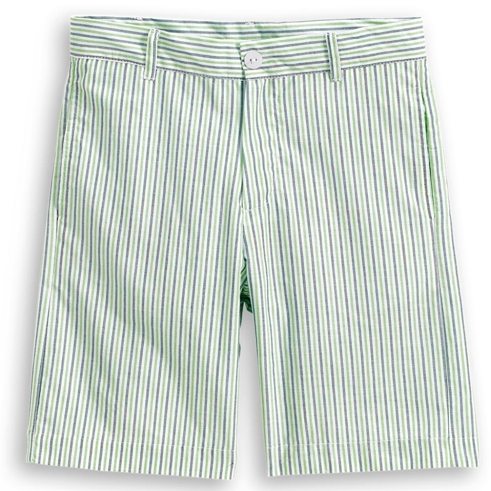 BELLA BLISS Wilson Shorts Vineyard Stripe In Green Blue and White Size 12 - Picture 1 of 11